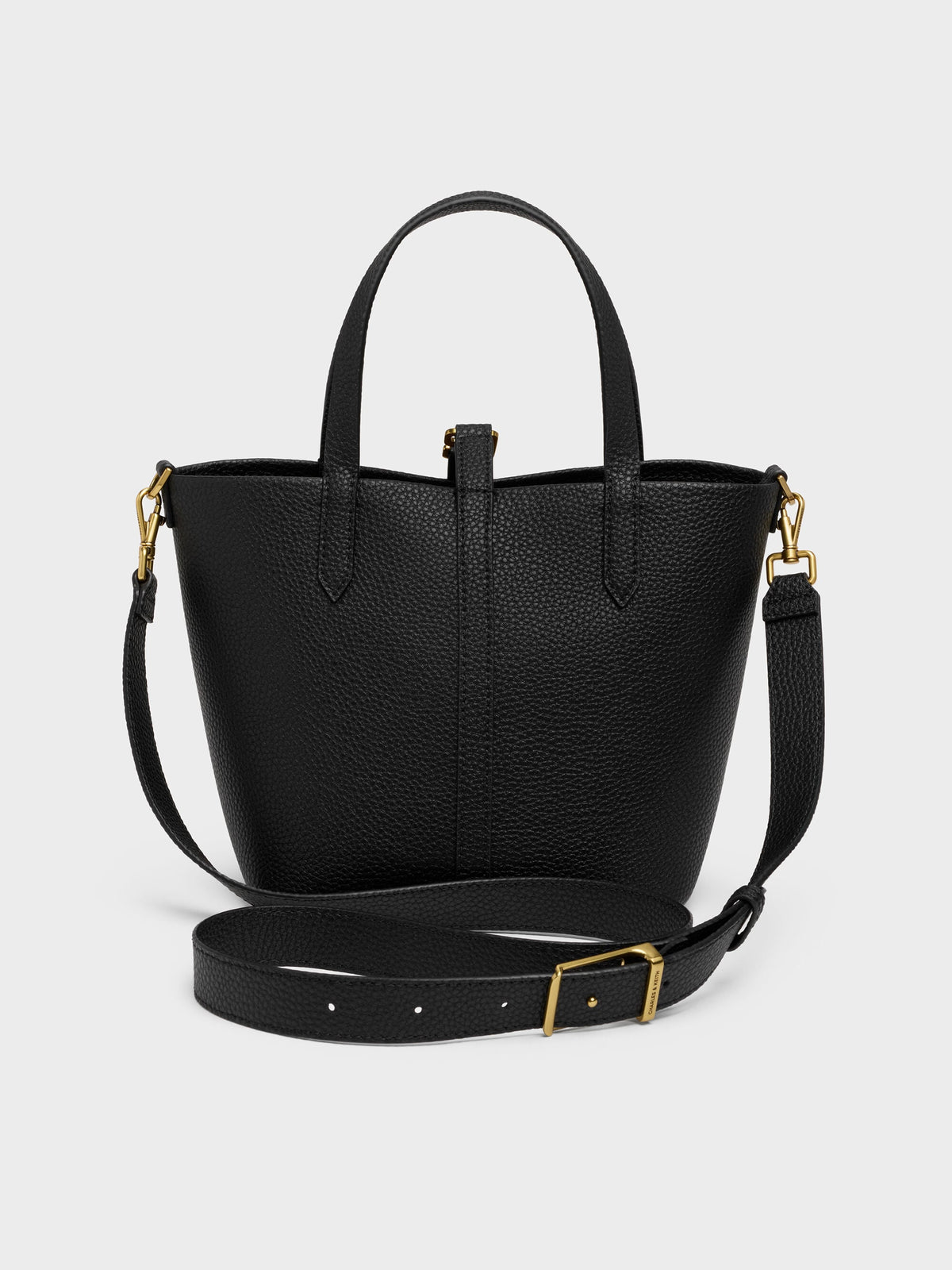 CHARLES & KEITH Premium / Beryl Belted Bucket Bag - Black