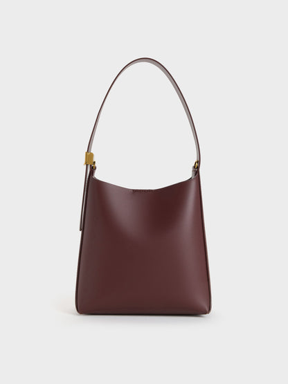 CHARLES & KEITH Quality / Edna Bucket Bag - Wineberry Red