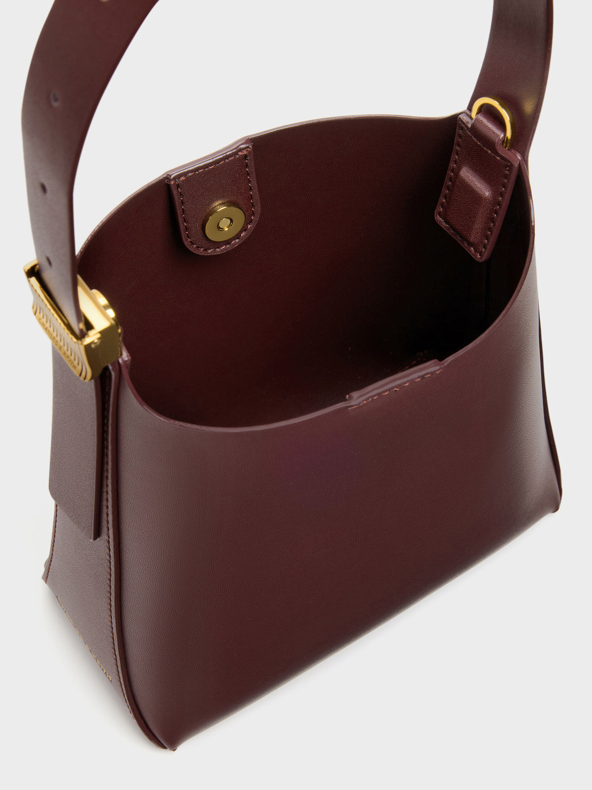 CHARLES & KEITH Quality / Edna Bucket Bag - Wineberry Red