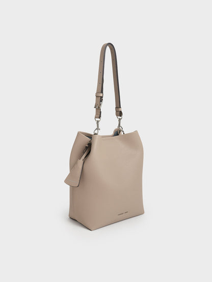 CHARLES & KEITH Best Price / Beryl Bucket Bag - Taupe