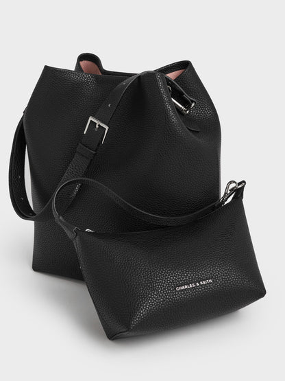 CHARLES & KEITH Recommended / Beryl Bucket Bag - Noir