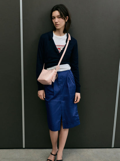 CHARLES & KEITH Quality / Duo Quilted Chain Bucket Bag - Soft Pink