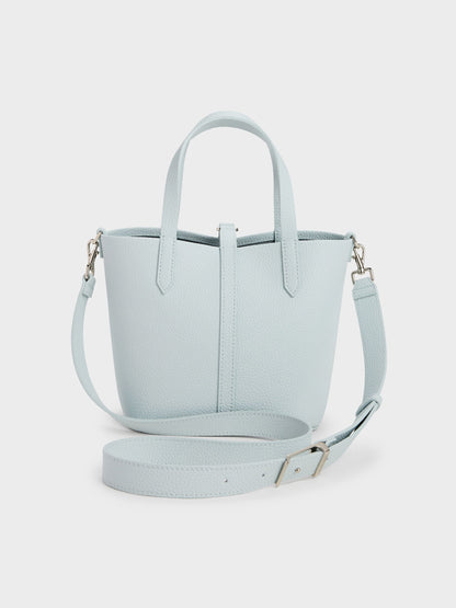 CHARLES & KEITH Top Pick / Beryl Belted Bucket Bag - Sea Salt Blue