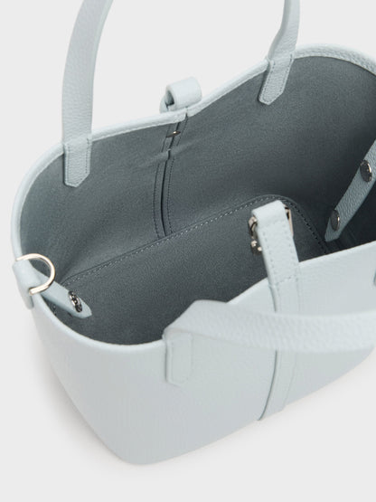 CHARLES & KEITH Top Pick / Beryl Belted Bucket Bag - Sea Salt Blue