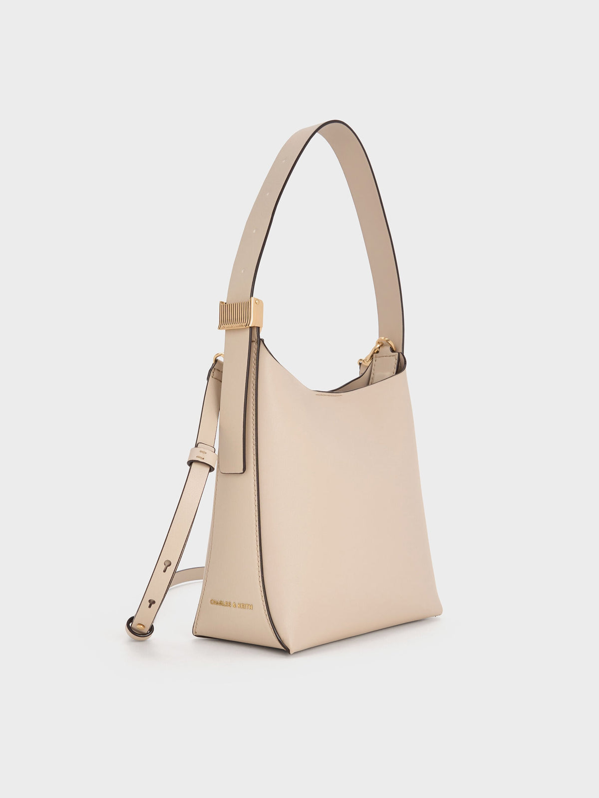 CHARLES & KEITH Latest / Edna Bucket Bag - Oat