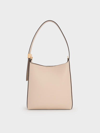 CHARLES & KEITH Latest / Edna Bucket Bag - Oat