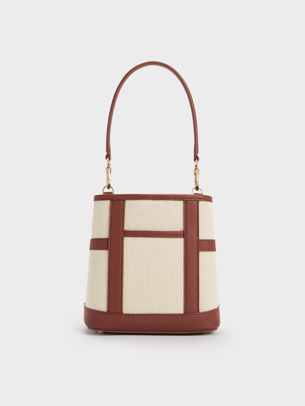 CHARLES & KEITH Top Pick / Scottie Canvas Bucket Bag - Brick