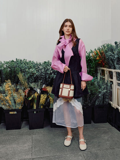 CHARLES & KEITH Top Pick / Scottie Canvas Bucket Bag - Brick