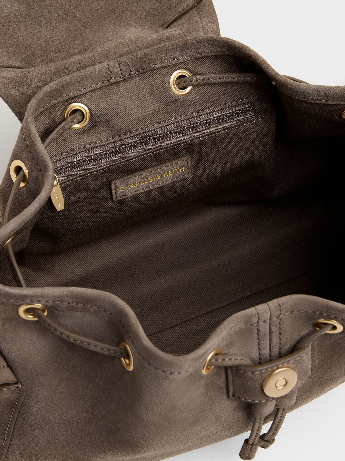 CHARLES & KEITH Best Price / Noane Side-Pocket Two-Way Bucket Bag - Stone Grey