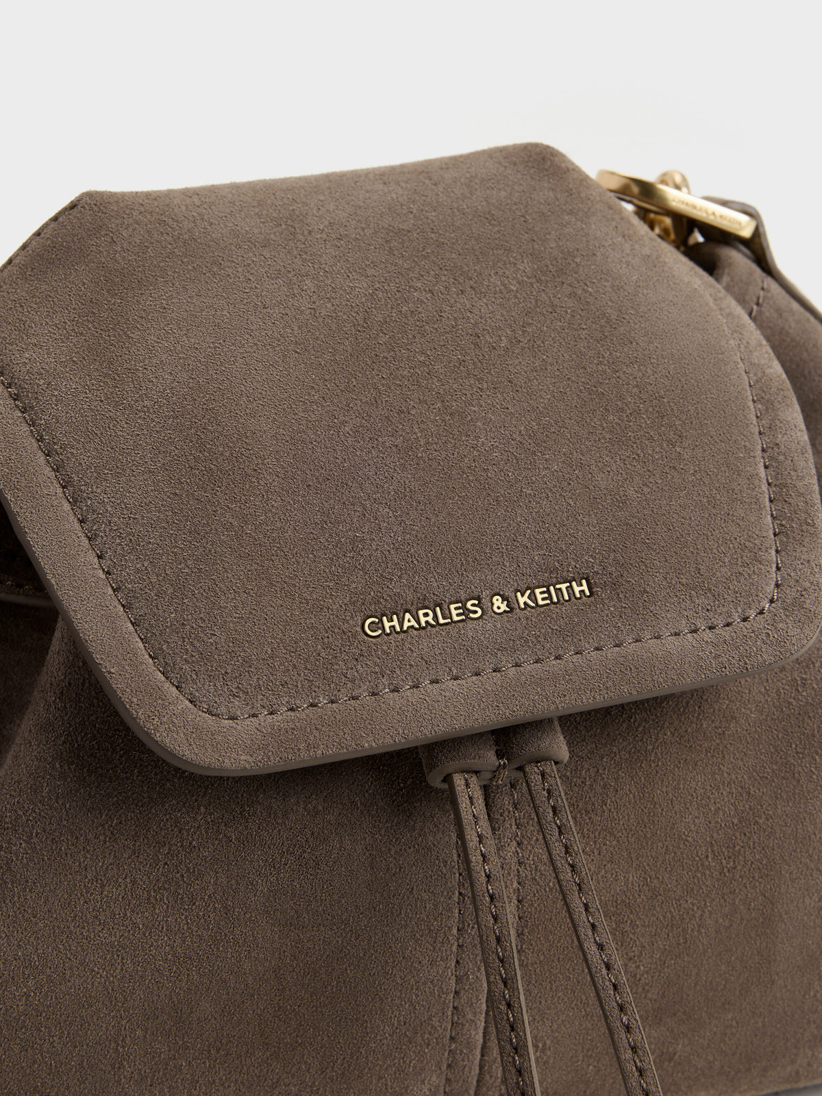 CHARLES & KEITH Best Price / Noane Side-Pocket Two-Way Bucket Bag - Stone Grey
