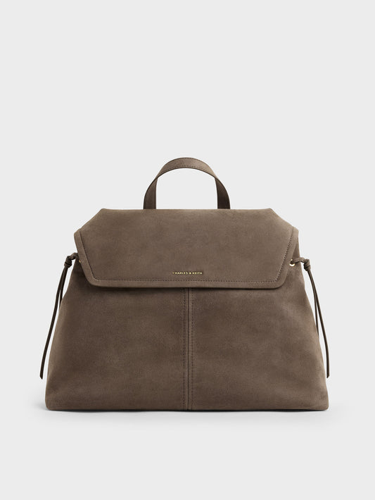 CHARLES & KEITH Great Value / XL Noane Backpack - Stone Grey