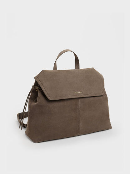 CHARLES & KEITH Great Value / XL Noane Backpack - Stone Grey
