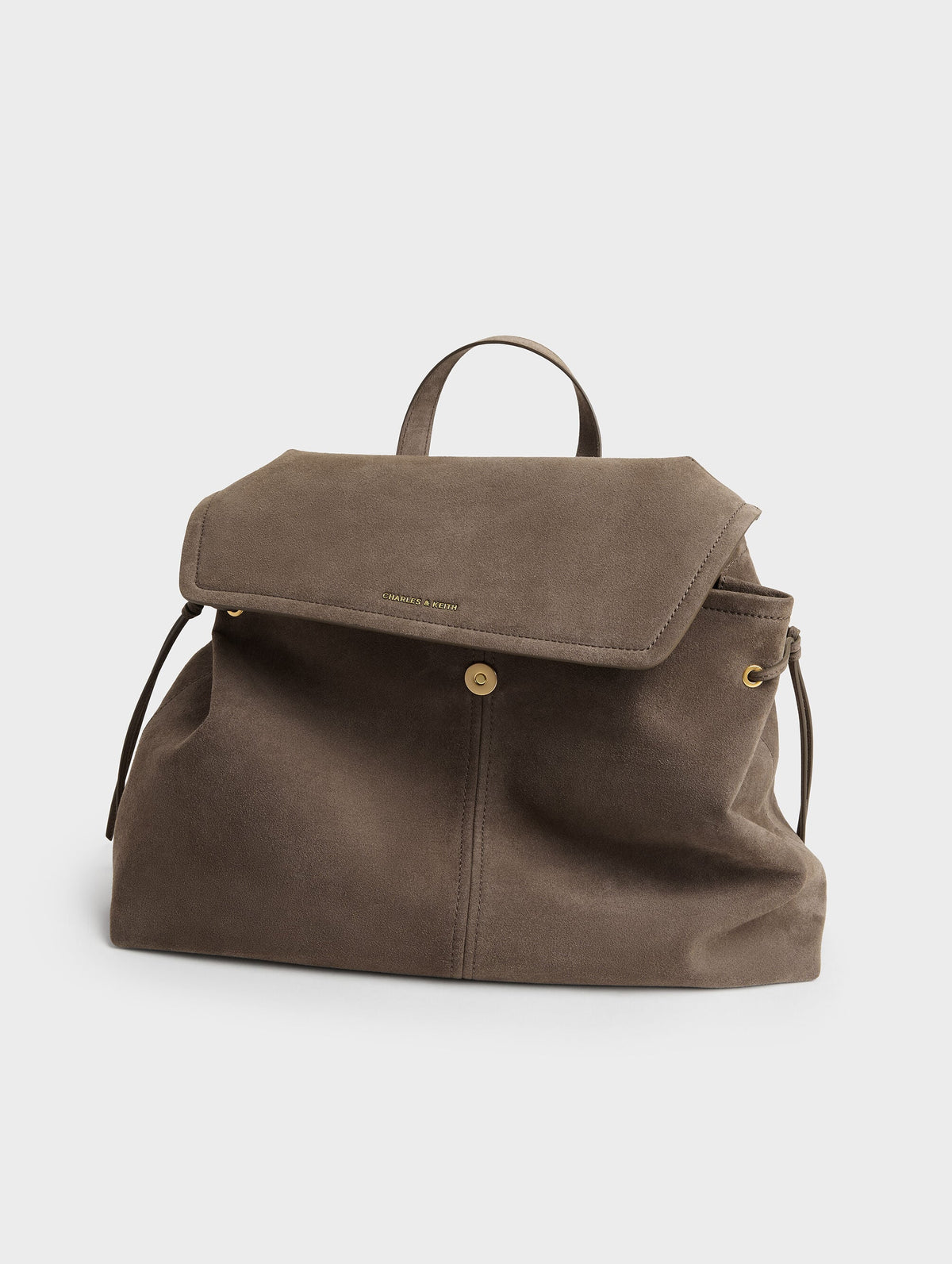 CHARLES & KEITH Great Value / XL Noane Backpack - Stone Grey