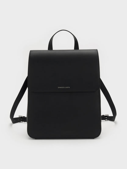 CHARLES & KEITH Exclusive / Octavia Front-Flap Backpack - Noir