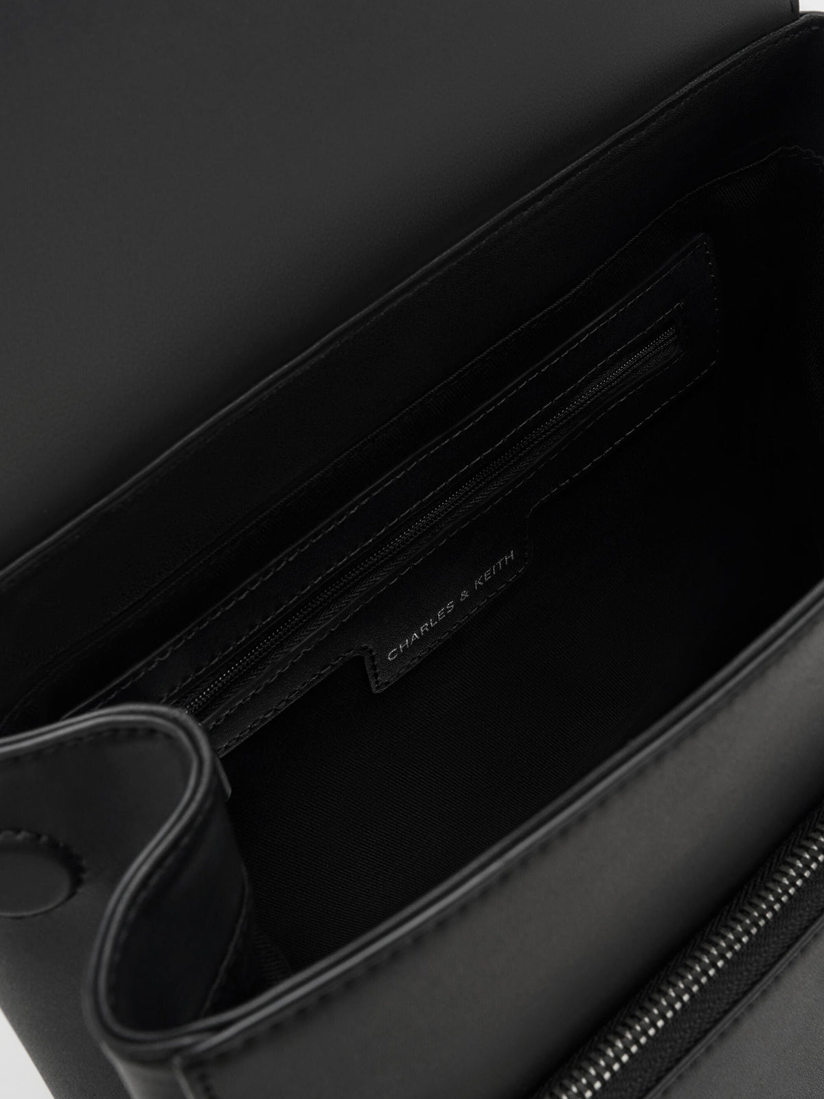 CHARLES & KEITH Exclusive / Octavia Front-Flap Backpack - Noir