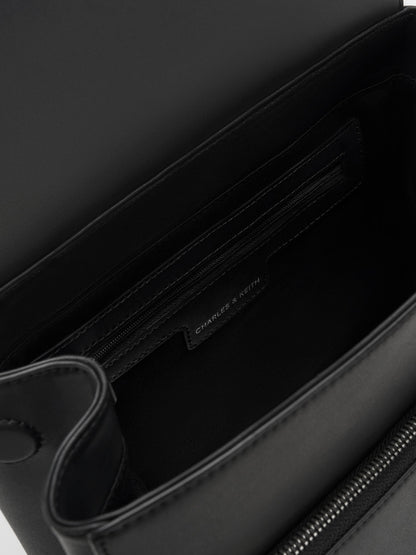CHARLES & KEITH Exclusive / Octavia Front-Flap Backpack - Noir