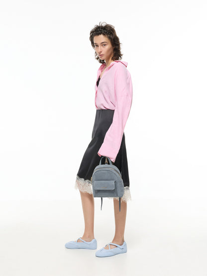 CHARLES & KEITH Trending / Alva Quilted Front-Pocket Backpack - Smoky Blue