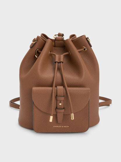 CHARLES & KEITH Deals / Beryl Drawstring Backpack - Chocolate