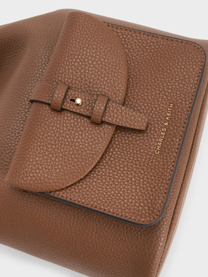 CHARLES & KEITH Deals / Beryl Drawstring Backpack - Chocolate