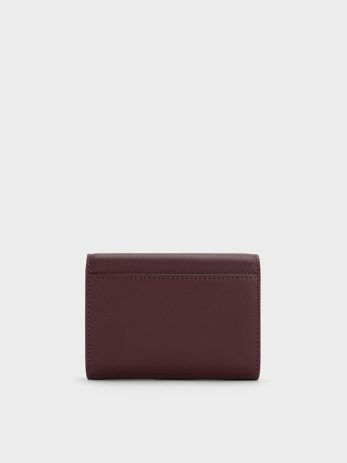 CHARLES & KEITH Latest / Briony Curved Flap Wallet - Wineberry Red
