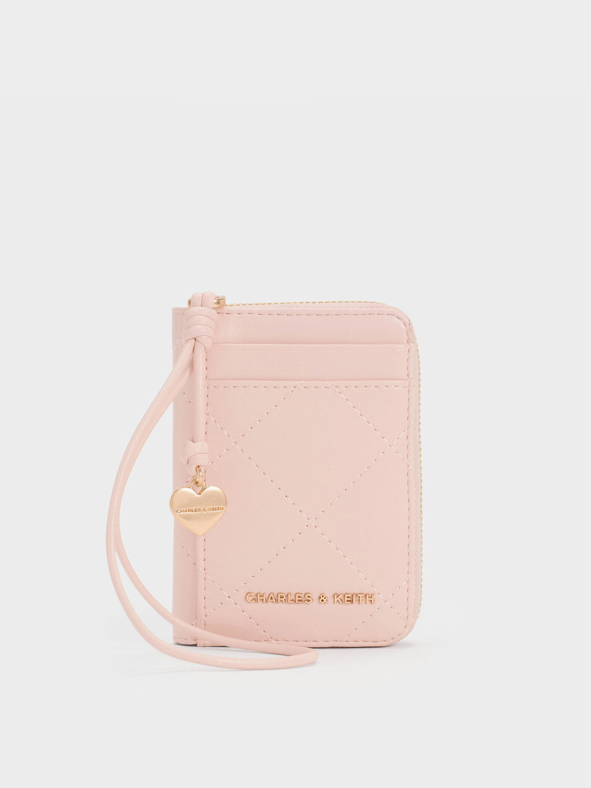 CHARLES & KEITH Everyday / Apfra Quilted Wristlet - Pink