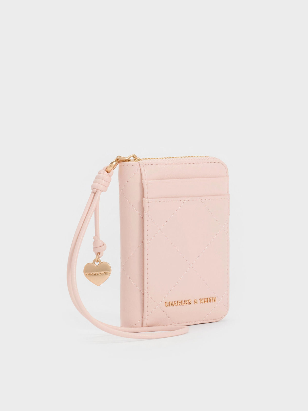 CHARLES & KEITH Everyday / Apfra Quilted Wristlet - Pink