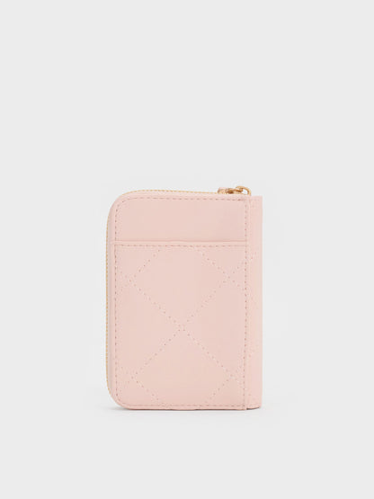 CHARLES & KEITH Everyday / Apfra Quilted Wristlet - Pink
