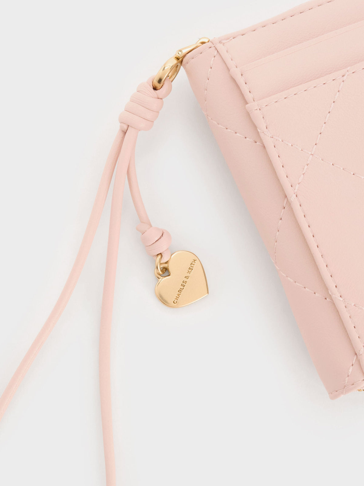 CHARLES & KEITH Everyday / Apfra Quilted Wristlet - Pink
