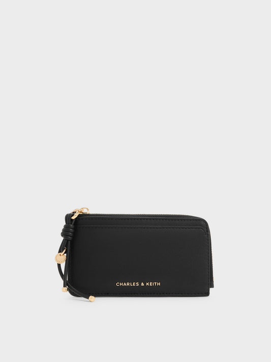 CHARLES & KEITH Classic / Everleigh Zip-Around Card Holder - Black