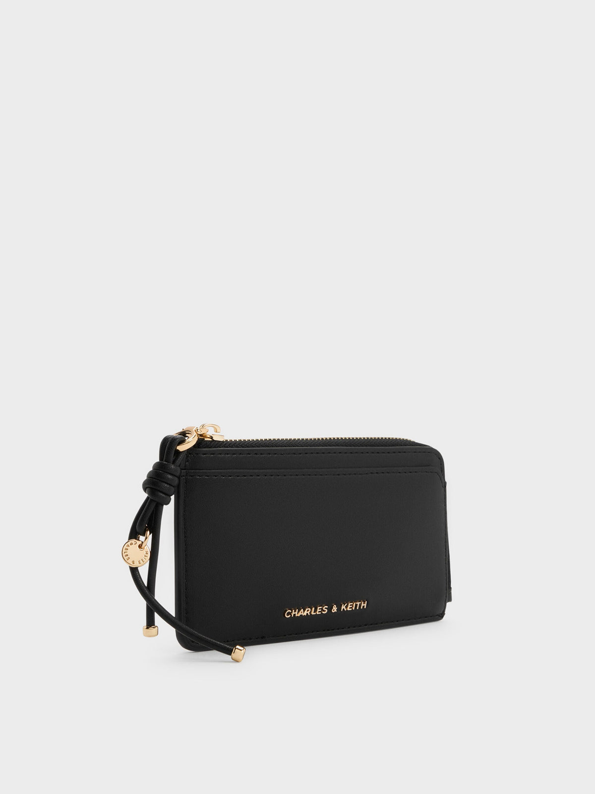 CHARLES & KEITH Classic / Everleigh Zip-Around Card Holder - Black