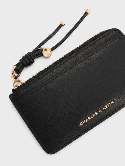 CHARLES & KEITH Classic / Everleigh Zip-Around Card Holder - Black