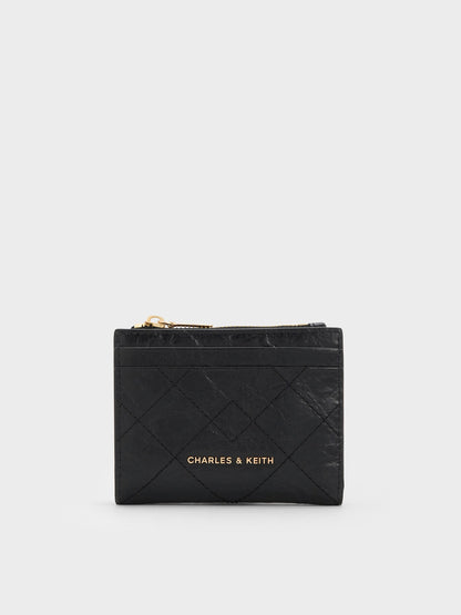 CHARLES & KEITH Featured / Duo Quilted Small Wallet - Black
