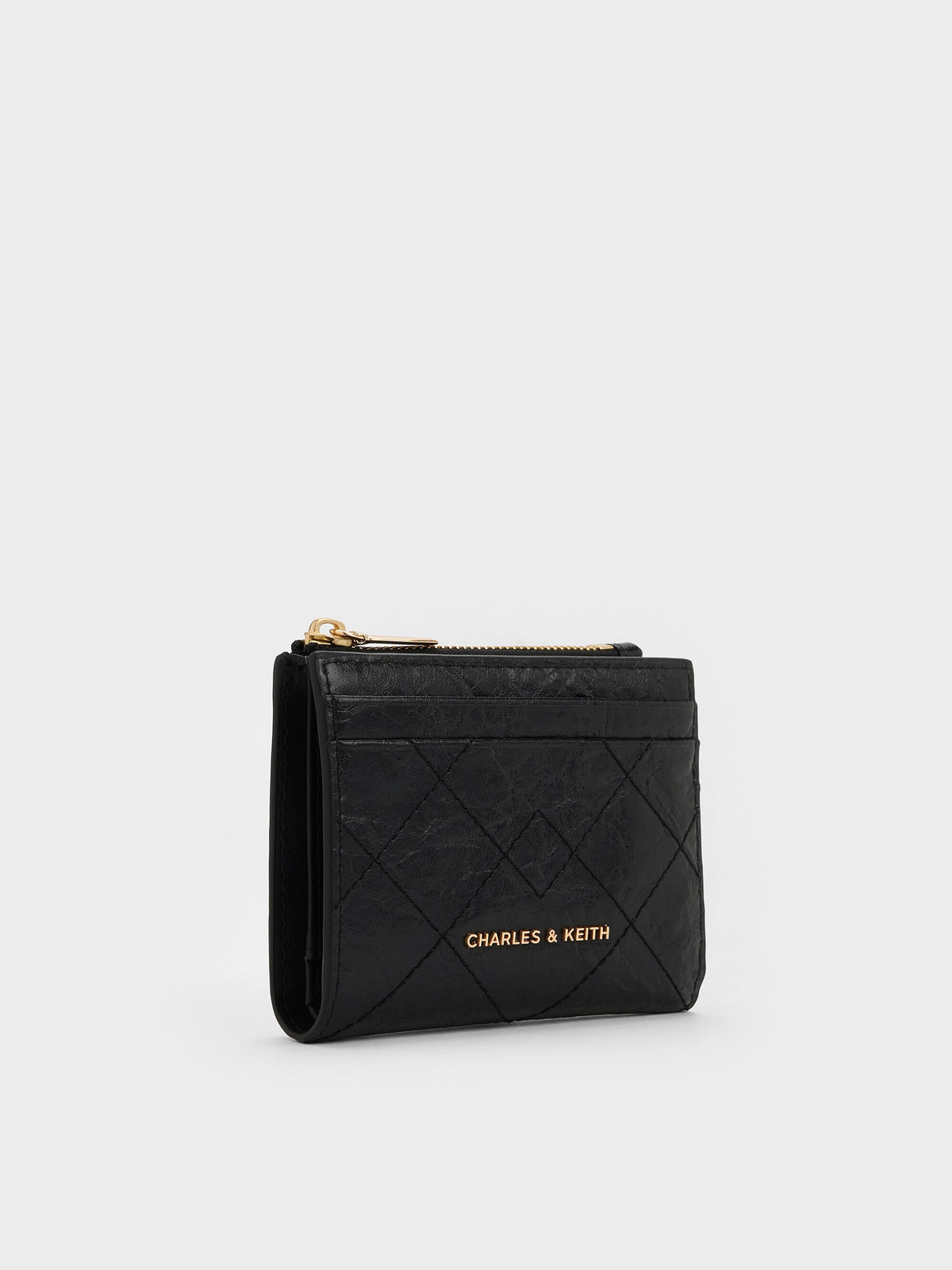 CHARLES & KEITH Featured / Duo Quilted Small Wallet - Black