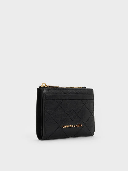 CHARLES & KEITH Featured / Duo Quilted Small Wallet - Black
