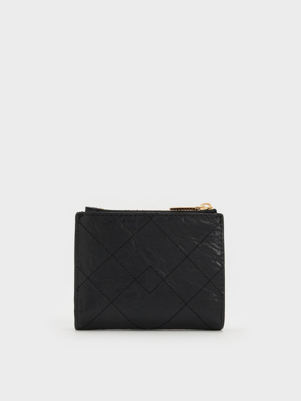 CHARLES & KEITH Featured / Duo Quilted Small Wallet - Black