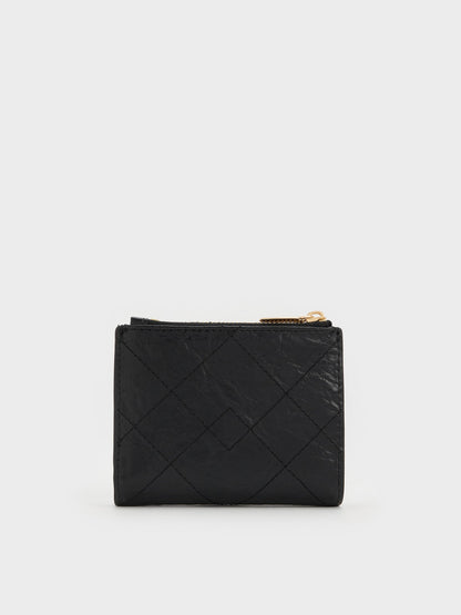 CHARLES & KEITH Featured / Duo Quilted Small Wallet - Black