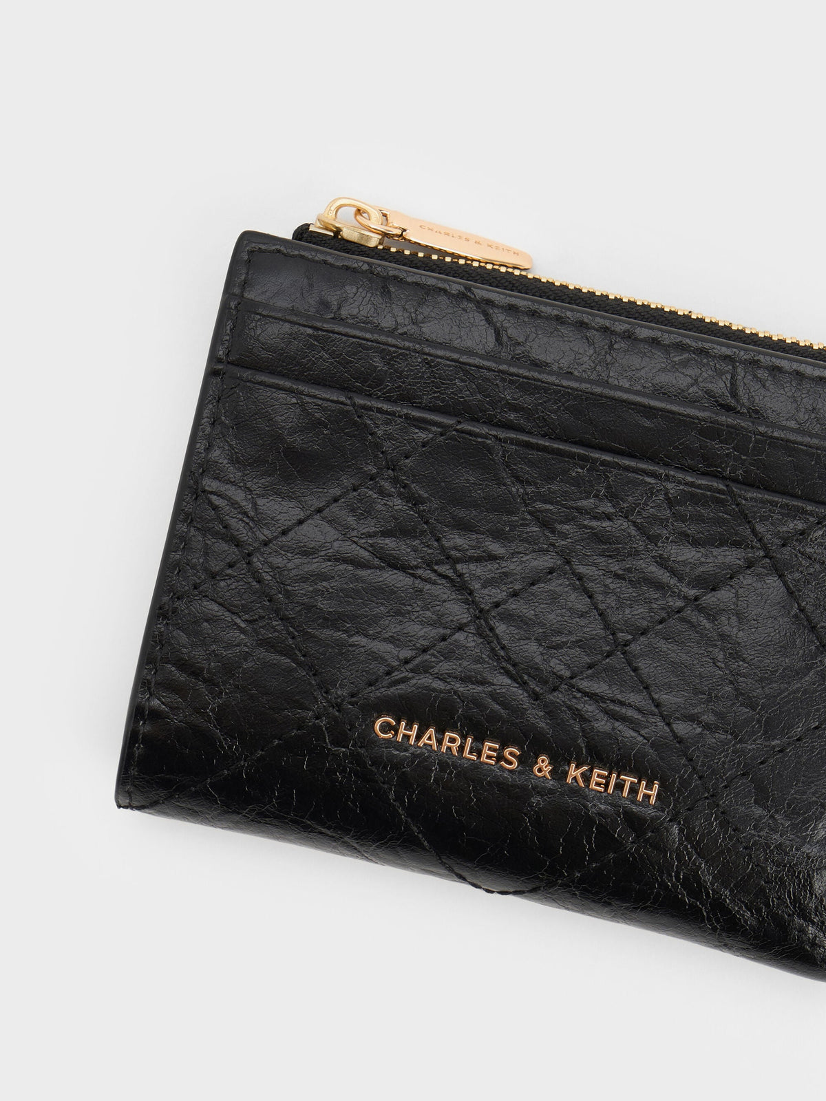 CHARLES & KEITH Featured / Duo Quilted Small Wallet - Black