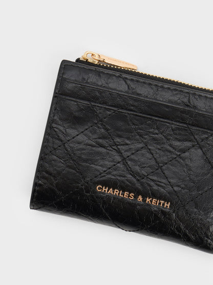 CHARLES & KEITH Featured / Duo Quilted Small Wallet - Black