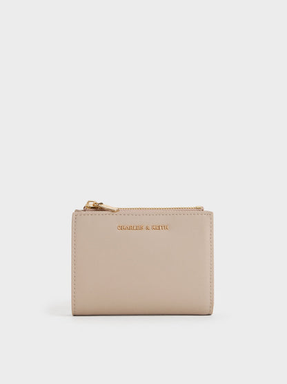 CHARLES & KEITH Popular / Harmonee Top-Zip Small Wallet - Taupe