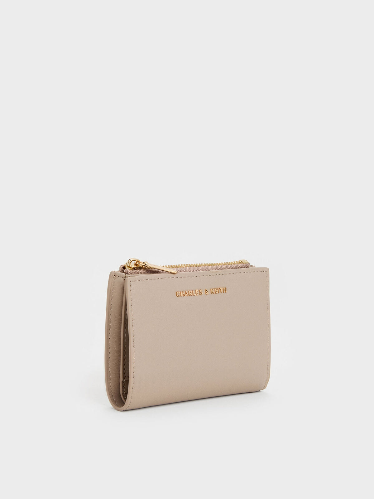 CHARLES & KEITH Popular / Harmonee Top-Zip Small Wallet - Taupe