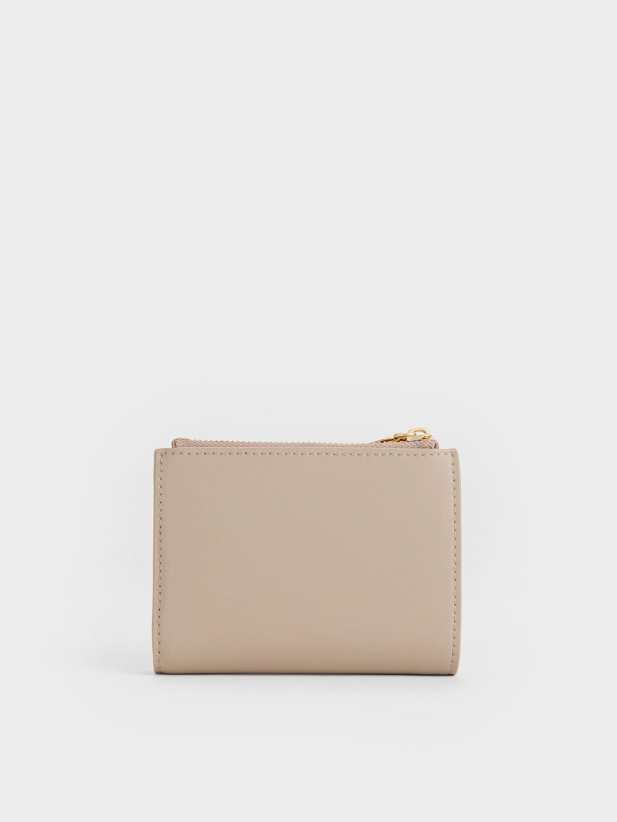 CHARLES & KEITH Popular / Harmonee Top-Zip Small Wallet - Taupe