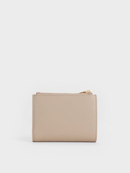 CHARLES & KEITH Popular / Harmonee Top-Zip Small Wallet - Taupe