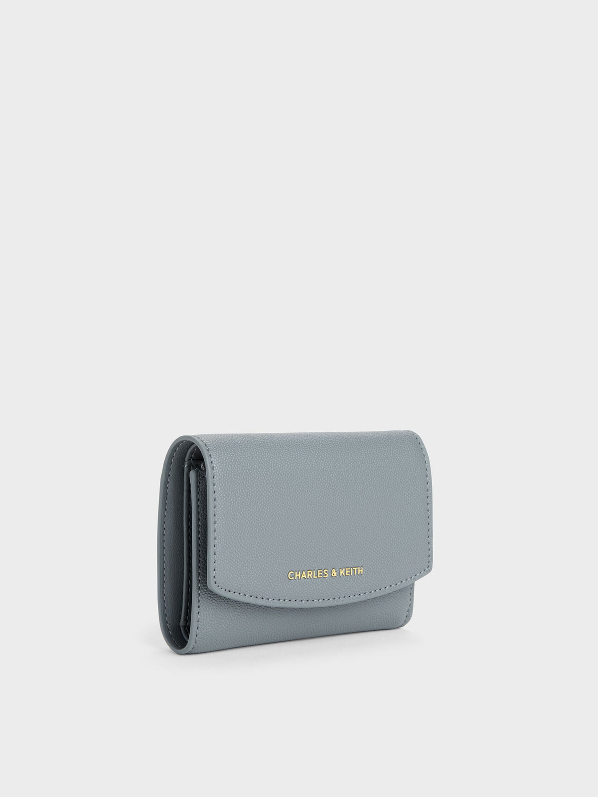 CHARLES & KEITH Sale / Briony Curved Flap Wallet - Smoky Blue