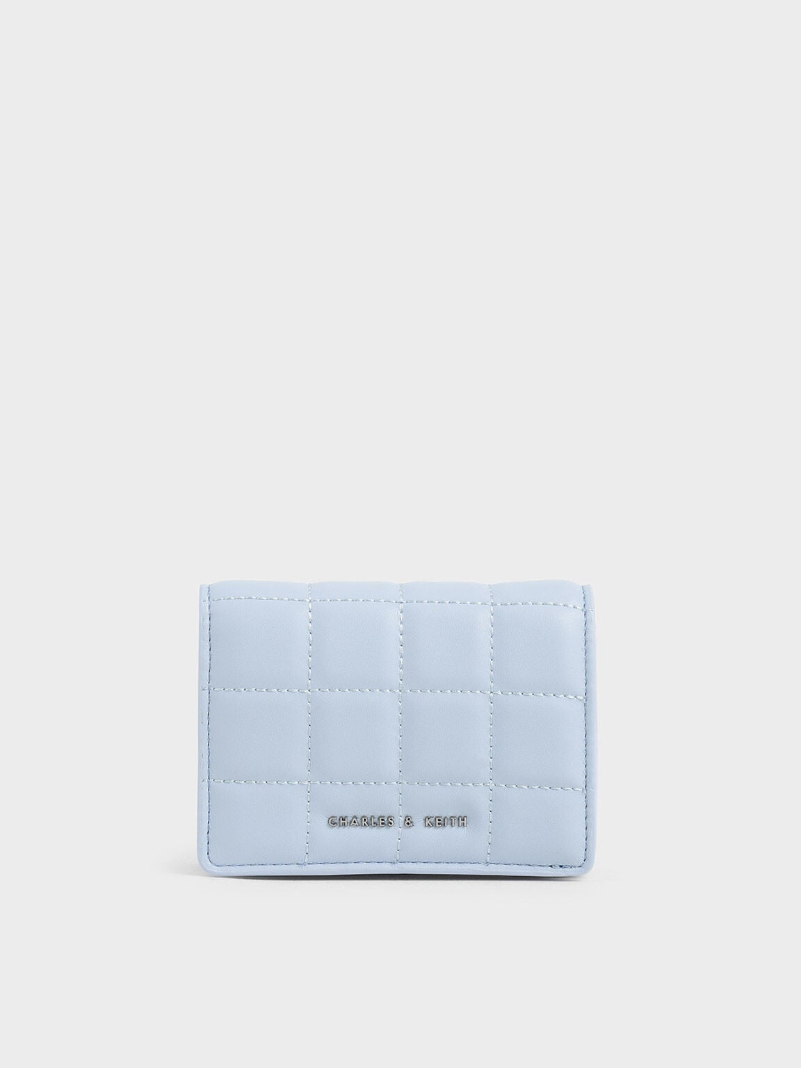 CHARLES & KEITH Popular / Cassia Quilted Mini Wallet - Light Blue