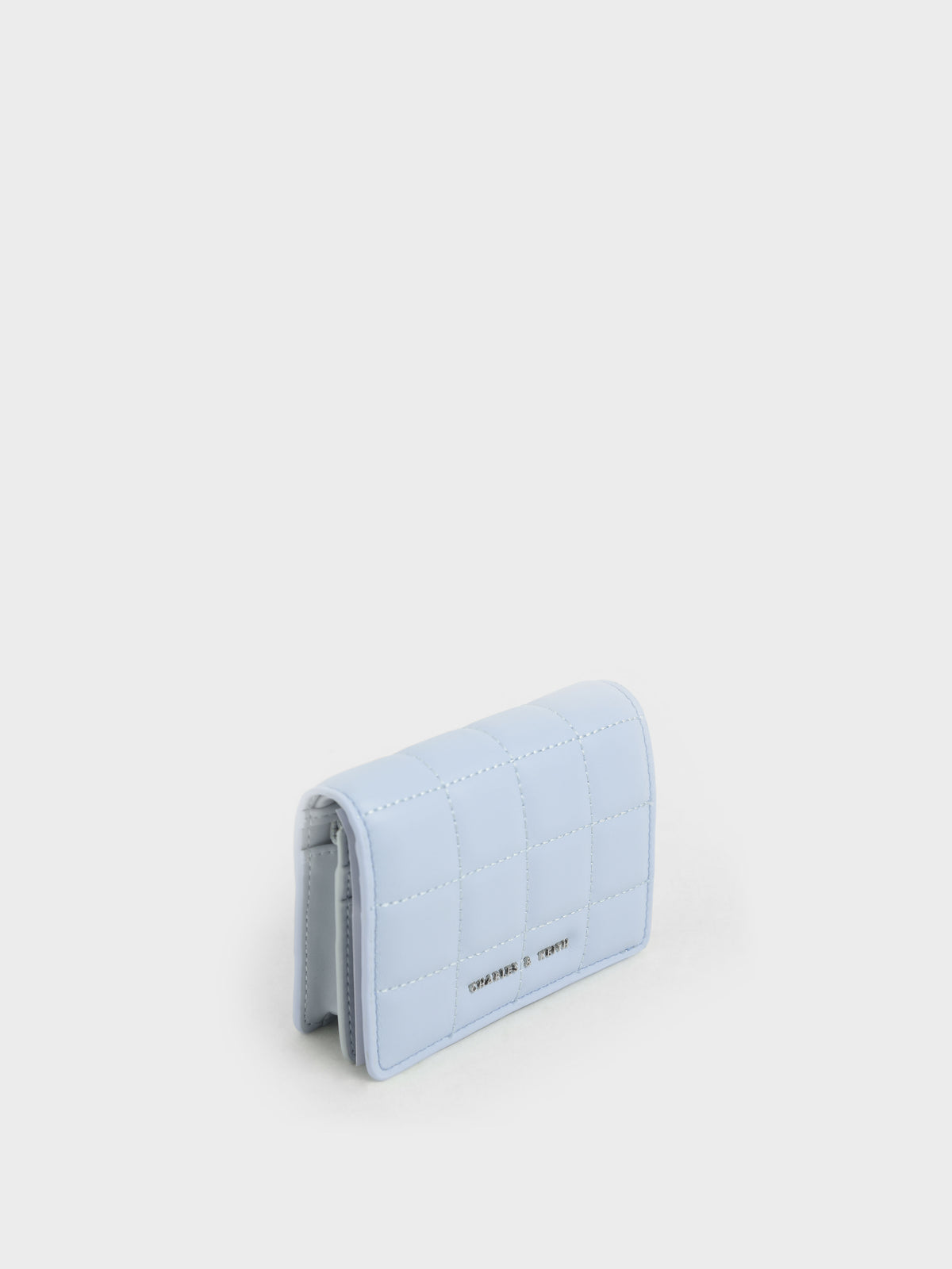 CHARLES & KEITH Popular / Cassia Quilted Mini Wallet - Light Blue