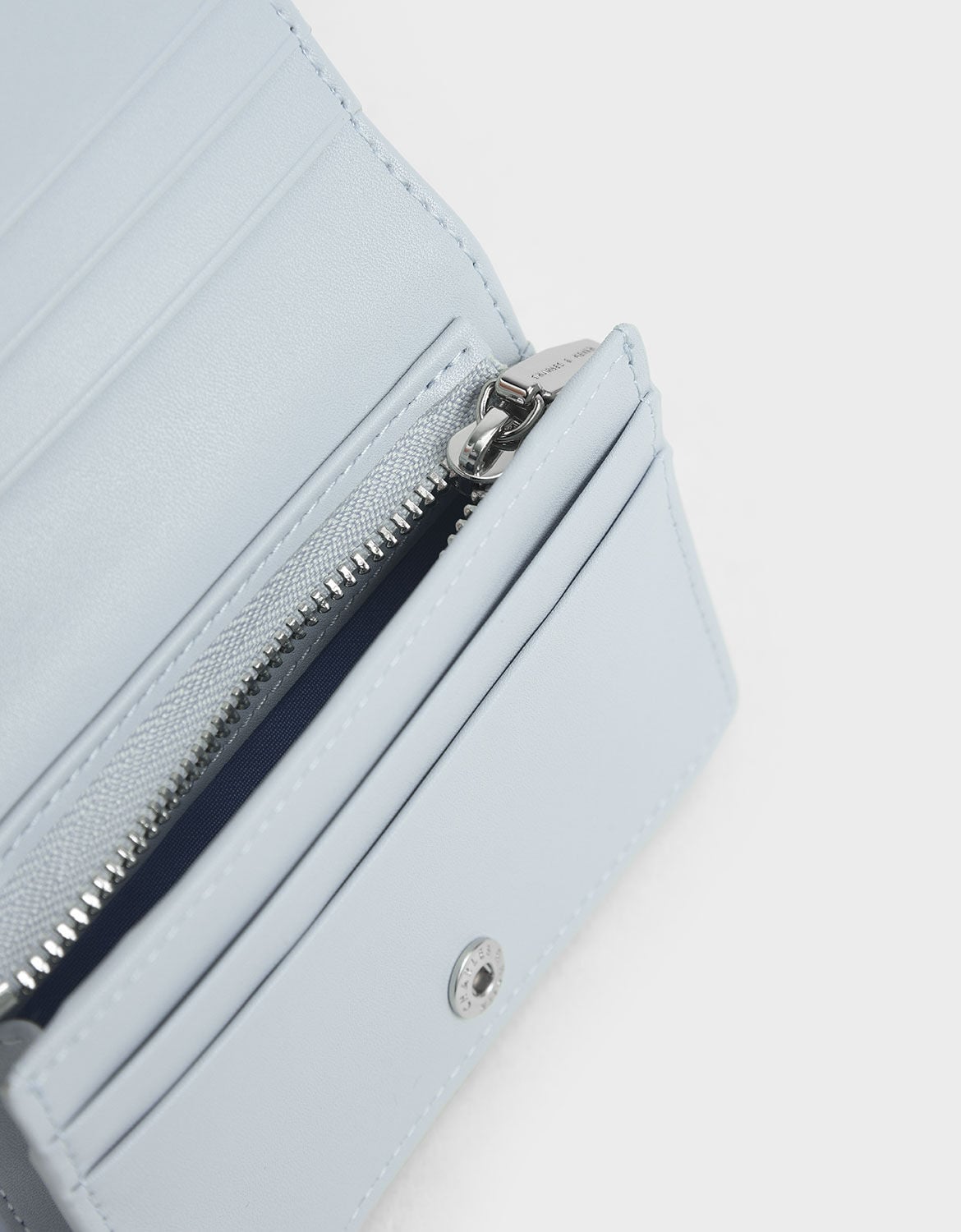 CHARLES & KEITH Popular / Cassia Quilted Mini Wallet - Light Blue