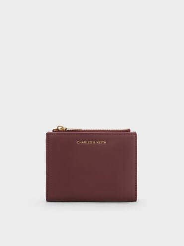 CHARLES & KEITH Great Value / Harmonee Top-Zip Small Wallet - Mulberry Plum