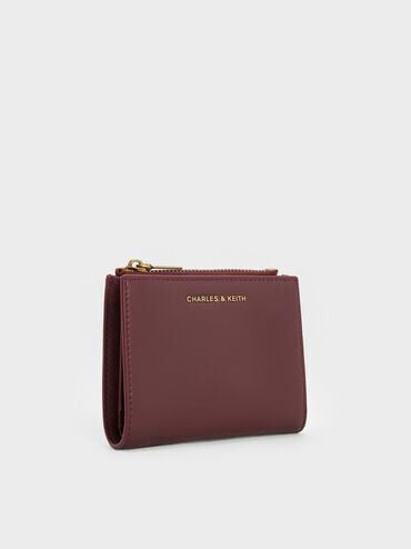 CHARLES & KEITH Great Value / Harmonee Top-Zip Small Wallet - Mulberry Plum