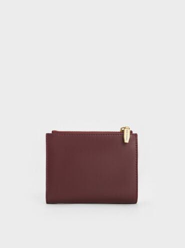 CHARLES & KEITH Great Value / Harmonee Top-Zip Small Wallet - Mulberry Plum