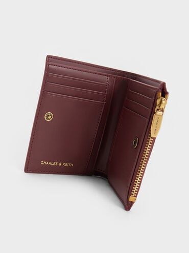 CHARLES & KEITH Great Value / Harmonee Top-Zip Small Wallet - Mulberry Plum